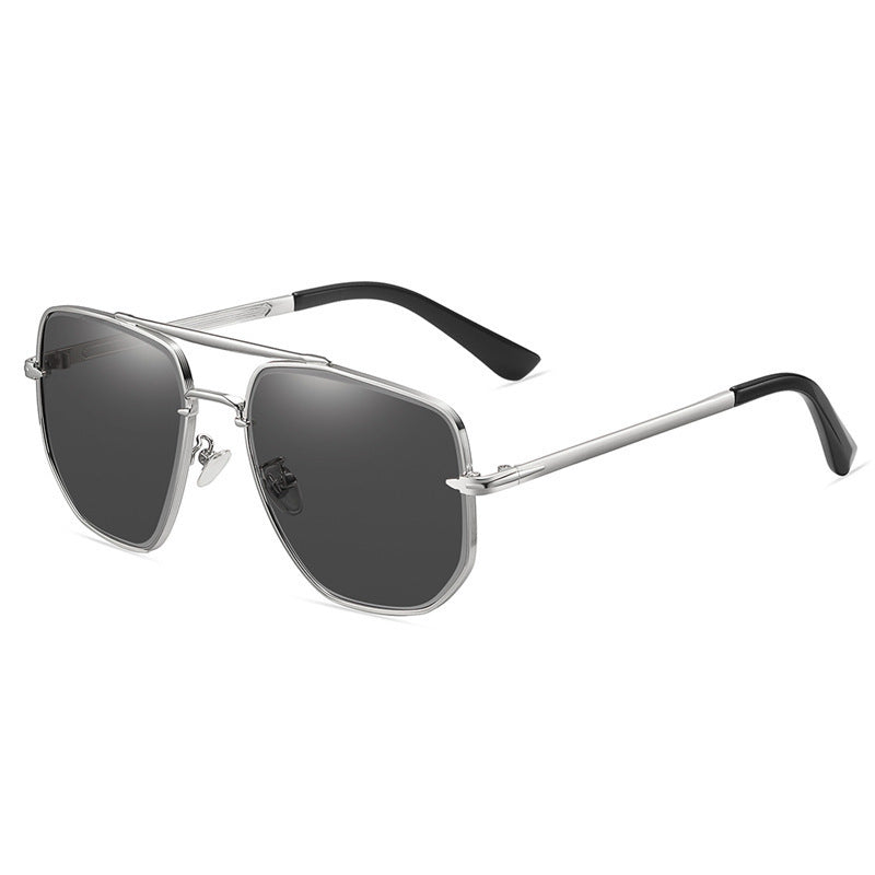 Men's Double Bridge Gradient Cut Sunglasses - Lootario