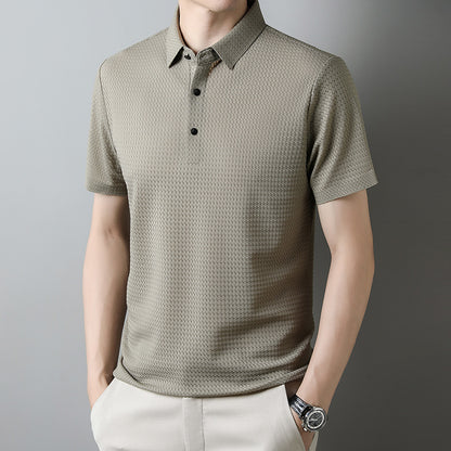 Men's Short-sleeved Youth Casual Polo Collar Polo Shirt - Lootario