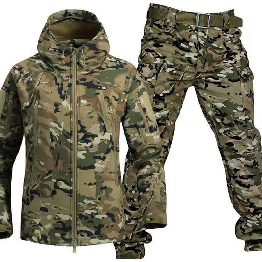 Outdoor Leather Thermal Suit Special Soldier Camouflage - Lootario