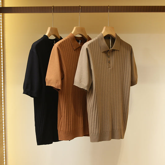 Solid Color Polo Collar Shirt - Casual Style | Lootario - Lootario