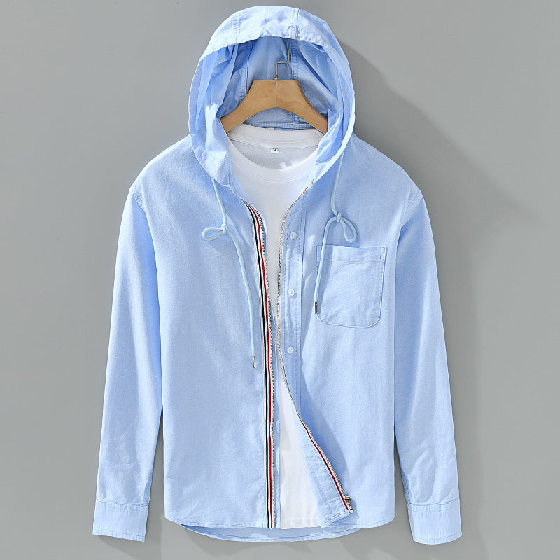 Cotton Hooded Shirt Coat for Men - American Casual Style | Lootario - Lootario