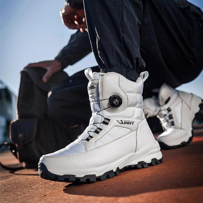 Men's Snow Boots Waterproof Outdoor Winter Hiking Shoes - Lootario