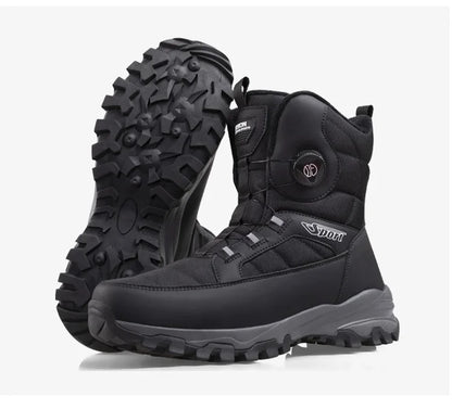 Men's Snow Boots Waterproof Outdoor Winter Hiking Shoes - Lootario