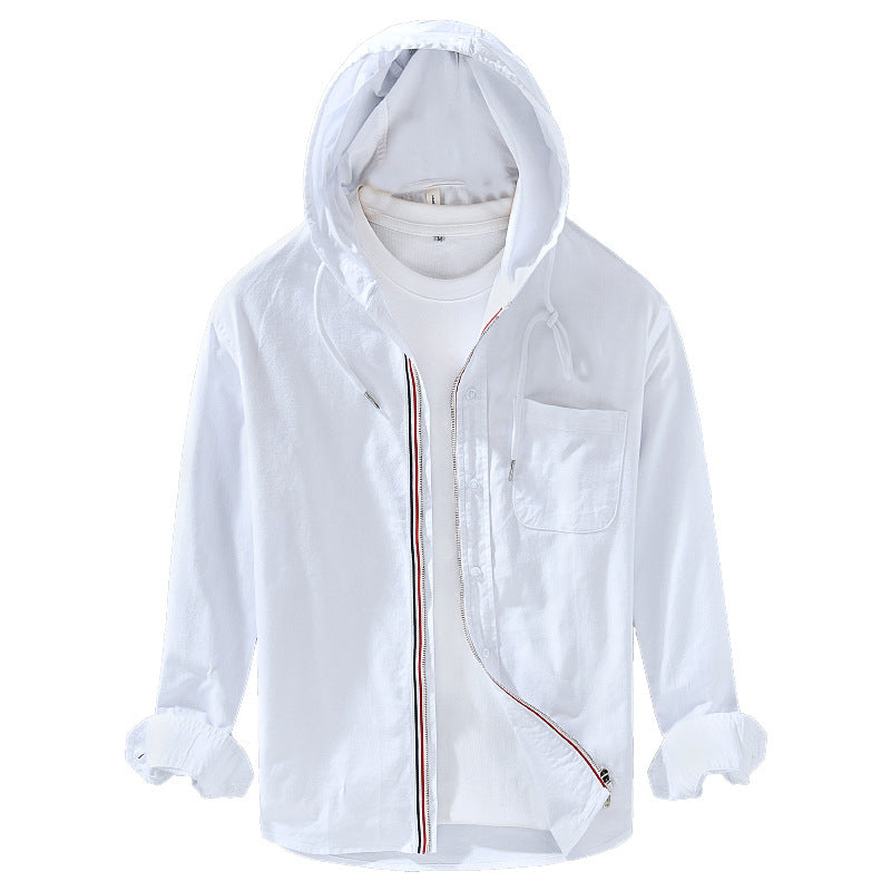 Cotton Hooded Shirt Coat for Men - American Casual Style | Lootario - Lootario