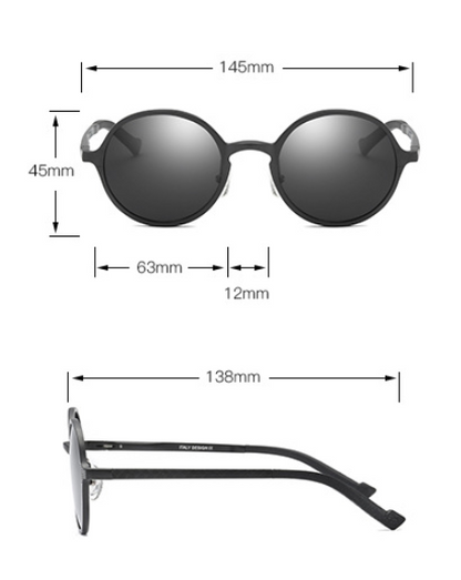 Lootario Aluminum Magnesium Round Sunglasses - Lootario