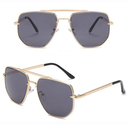 Men's Double Bridge Gradient Cut Sunglasses - Lootario